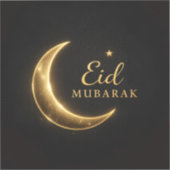 Luxury Black & Gold Eid Mubarak Stickers– Elegant Sticker (Voorkant)