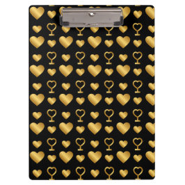 Luxury  Black Gold Foil Hearts  Klembord