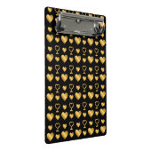 Luxury  Black Gold Foil Hearts  Mini Klembord (Schuin)