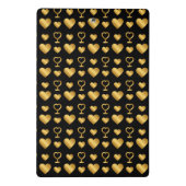 Luxury  Black Gold Foil Hearts  Mini Klembord (Achterkant)