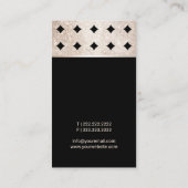 Luxury Black & Gold Geometric Salon & SPA foto Visitekaartje (Achterkant)