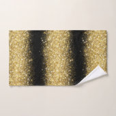 Luxury Black Gold Glitter Bad Handdoek (Handdoek)