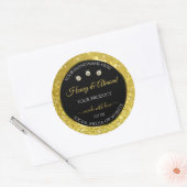Luxury Black Gold Glitter Product Labels diamanten (Envelop)