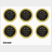 Luxury Black Gold Glitter Product Labels diamanten (Vel)