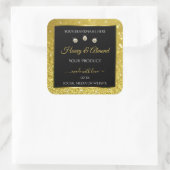 Luxury Black Gold Glitter Product Labels diamanten (Tas)