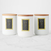 Luxury Black Gold Glitter Product Labels diamanten Voedselcontainer Etiket (Flessen)