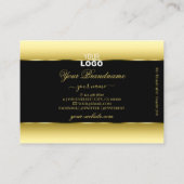 Luxury Black Gold gradiënt Logo Golden Oval Lijst Visitekaartje (Achterkant)