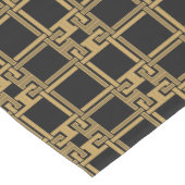Luxury Black Gold Greek Key Pattern Korte Tafelloper (Hoek)