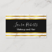 Luxury Black Gold Marble Visitekaartje (Voorkant)