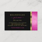 Luxury Black Gold met roze glitter add Logo Royal Visitekaartje (Achterkant)