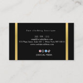 Luxury Black & Gold Minimalist Business Card Visitekaartje (Voorkant)