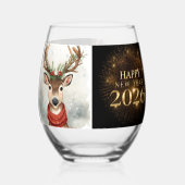 Luxury black gold new year Wine glass Wijnglas Zonder Voet (Links)