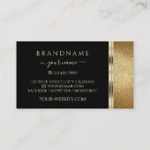 Luxury Black Gold Ornamental Golden Glitter Logo Visitekaartje (Achterkant)
