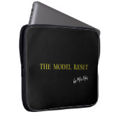 Luxury Black & Gold Parisian Chic Laptop Sleeve -  (Voorkant Rechts)
