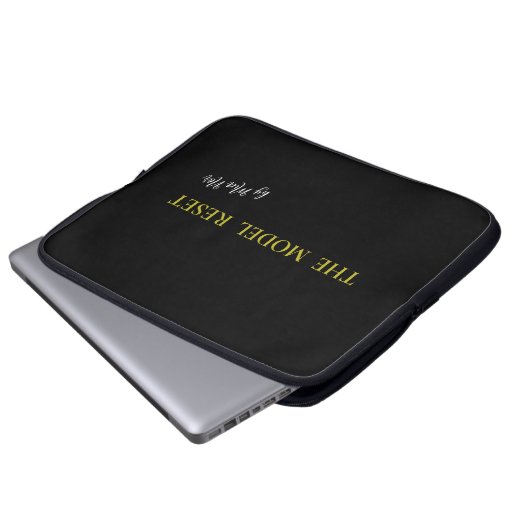 Luxury Black & Gold Parisian Chic Laptop Sleeve -  (Voorkant onderkant)