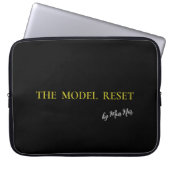 Luxury Black & Gold Parisian Chic Laptop Sleeve -  (Voorkant)