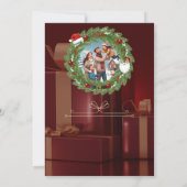 LUXURY Black & Gold Photo Christmas Card Save The Date (Achterkant)