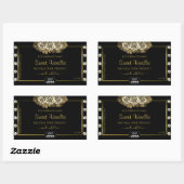 Luxury Black Gold Product Labels Rozen juwelen Log (Vel)
