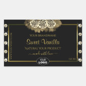 Luxury Black Gold Product Labels Rozen juwelen Log (Voorkant)