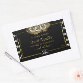 Luxury Black Gold Product Labels Rozen juwelen Log (Envelop)