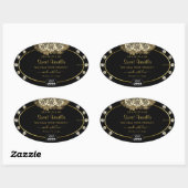 Luxury Black Gold Product Labels Rozen juwelen Log (Vel)