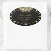 Luxury Black Gold Product Labels Rozen juwelen Log (Tas)