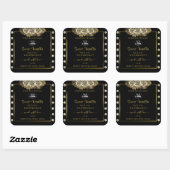 Luxury Black Gold Product Labels Rozen juwelen Log (Vel)