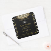 Luxury Black Gold Product Labels Rozen juwelen Log (Envelop)