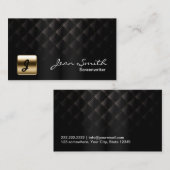 Luxury Black & Gold Screenwriter Visitekaartje (Voorkant / Achterkant)