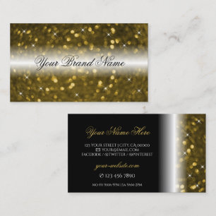 Luxury Black Gold Sparking Glitter Stars Stijlvol Visitekaartje