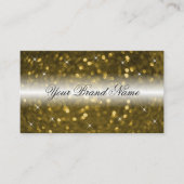 Luxury Black Gold Sparking Glitter Stars Stijlvol Visitekaartje (Voorkant)