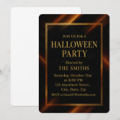 Luxury Black & Gold Spooky Elegant Halloween Kaart (Voorkant / Achterkant)