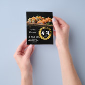 Luxury Black Gold Sushi Bar Grand Opening Flyer (Hand)