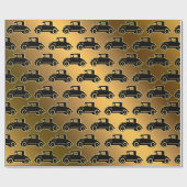Luxury Black Gold Vintage-auto Cadeaupapier (Vlak)