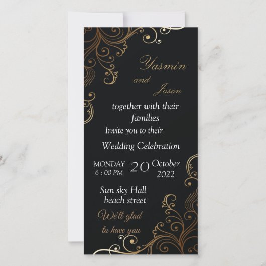 luxury  Black Invitation (Voorkant)