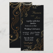 luxury  Black Invitation (Voorkant / Achterkant)