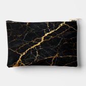 Luxury Black Marble Gold Monogram Business Brand Etui (Achterkant)