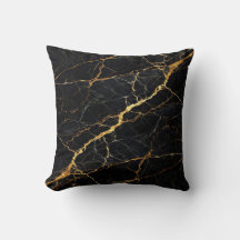 Luxury Black Marble Gold Monogram Business Brand