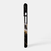 Luxury Black Marble Gold Vein Phone Case iPhone 16 Hoesje (Linkerkant)