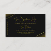 Luxury Black met Gold Decor Diamonds en foto's Visitekaartje (Achterkant)