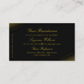 Luxury Black met Gold Decor Diamonds en Logo Visitekaartje (Achterkant)