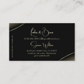 Luxury Black met Whitegold Decor Sparkle Diamonds Visitekaartje (Achterkant)