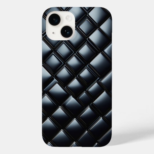 Luxury Black Metallic Diamond Phone Case - Sleek  (Achterkant)