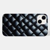Luxury Black Metallic Diamond Phone Case - Sleek  (Achterkant (horizontaal))