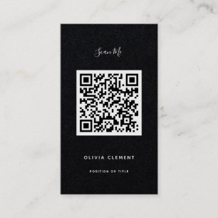 Luxury Black Modern QR Code Visitekaartje