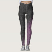 Luxury Black Paars Leggings (Voorkant)