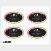 Luxury Black Pink Gold Glitter Product Labels Logo (Vel)