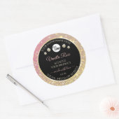 Luxury Black Pink Gold Glitter Product Labels Logo (Envelop)