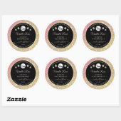 Luxury Black Pink Gold Glitter Product Labels Logo (Vel)
