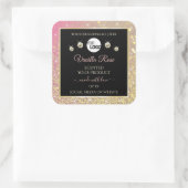 Luxury Black Pink Gold Glitter Product Labels Logo (Tas)
